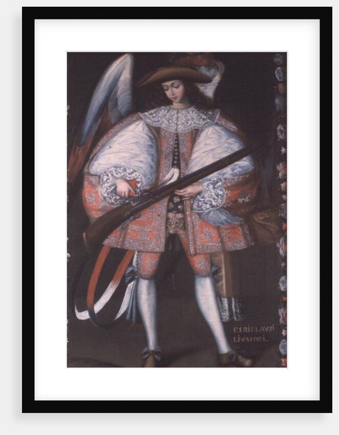 Archangel Azrael with a gun by South American School