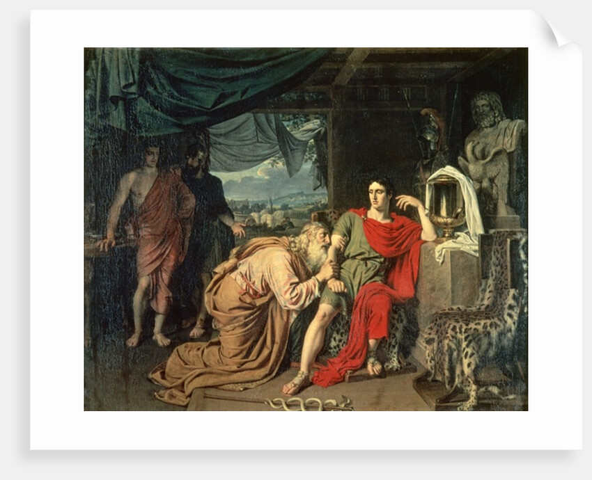 King Priam begging Achilles for the return of Hector's body, 1824 by Aleksandr Andreevich Ivanov