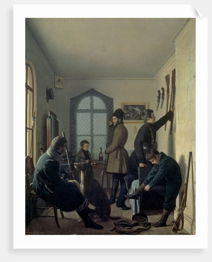 Preparations for Hunting, 1836 by Jevgraf Fiodorovitch Krendovsky