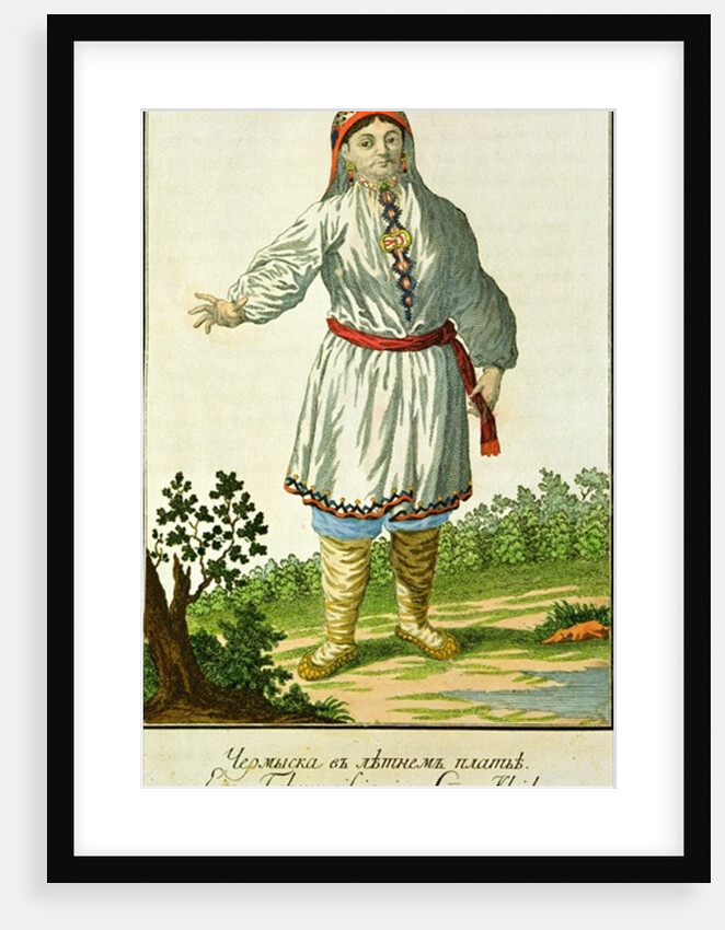 Woman peasant's summer costume, Cheremes Tribe, Russian, 18th century by Anonymous