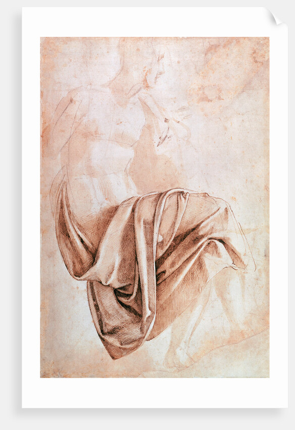 Inv. 1887-5-2-118 Recto Study of drapery by Michelangelo Buonarroti