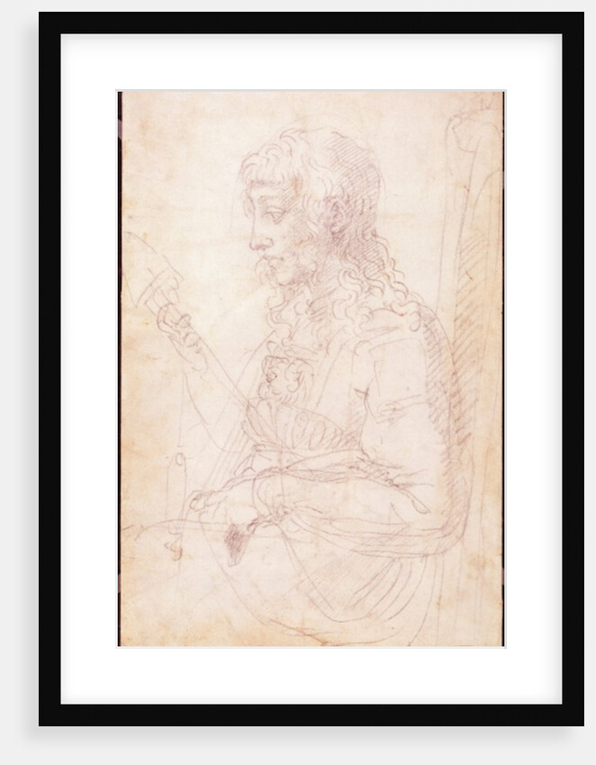 W.40 Sketch of a female figure by Michelangelo Buonarroti