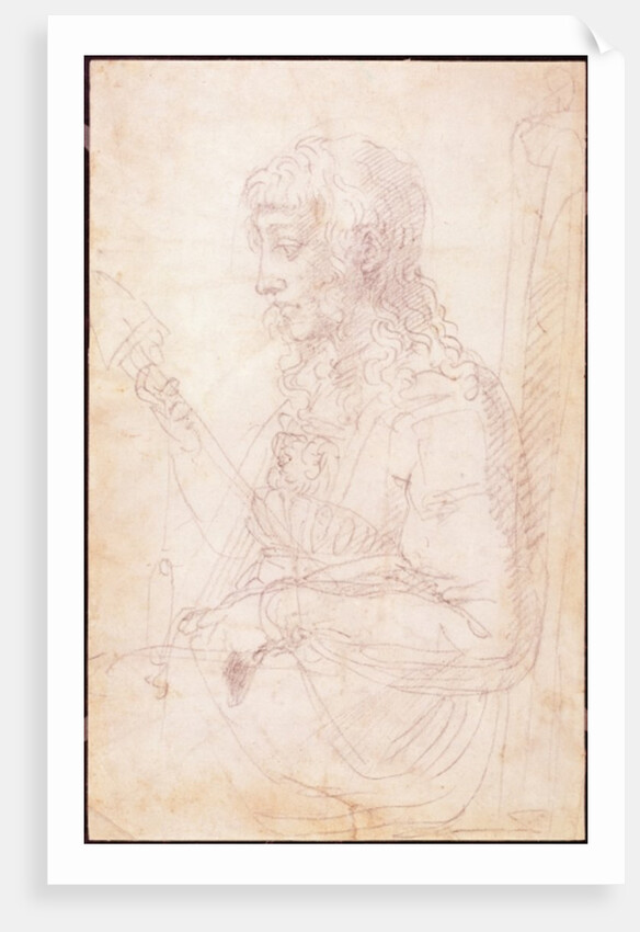W.40 Sketch of a female figure by Michelangelo Buonarroti