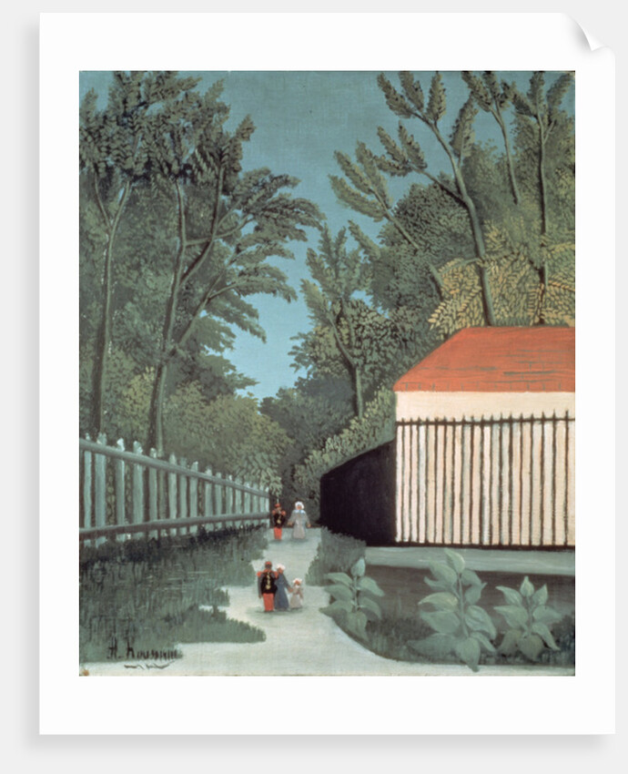 Landscape in Montsouris Park with five figures, 1910 by Henri J.F. Rousseau