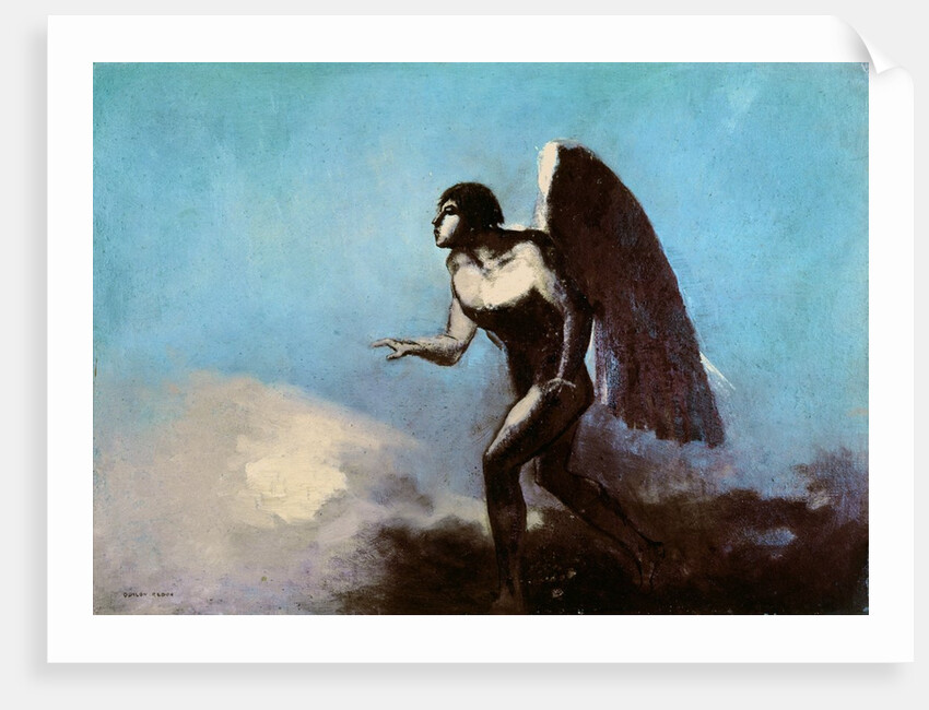 The Winged Man or, Fallen Angel, before 1880 by Odilon Redon