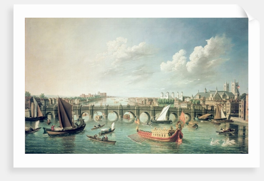 The Thames below Westminster Bridge by William James