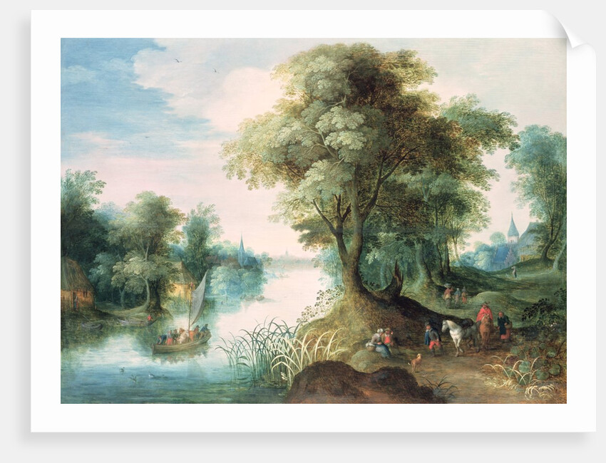 River Landscape by Jan the Elder Brueghel