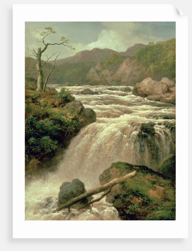 Waterfall on River Neath, South Wales, 19th century by James Burrell Smith