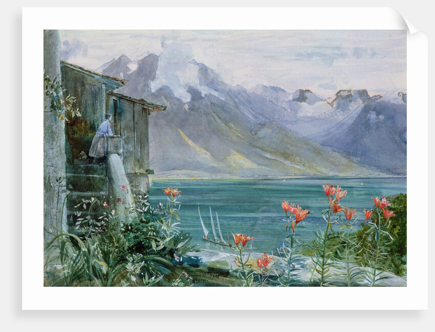 Ferritet, Lake Geneva, 1882 by John William Inchbold
