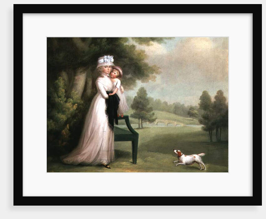 Woman and Child in Park by Richard Cosway