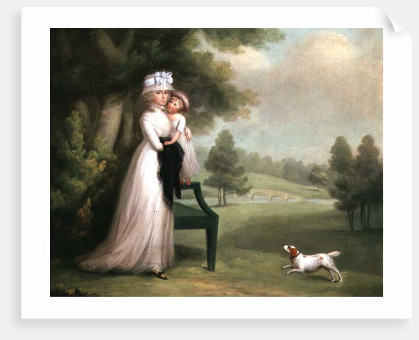 Woman and Child in Park by Richard Cosway