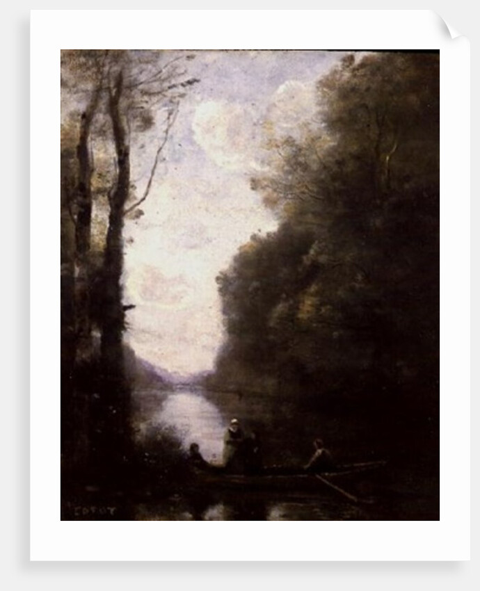 The Ferryman Leaving the Bank with Two Women, 1865 by Jean Baptiste Camille Corot