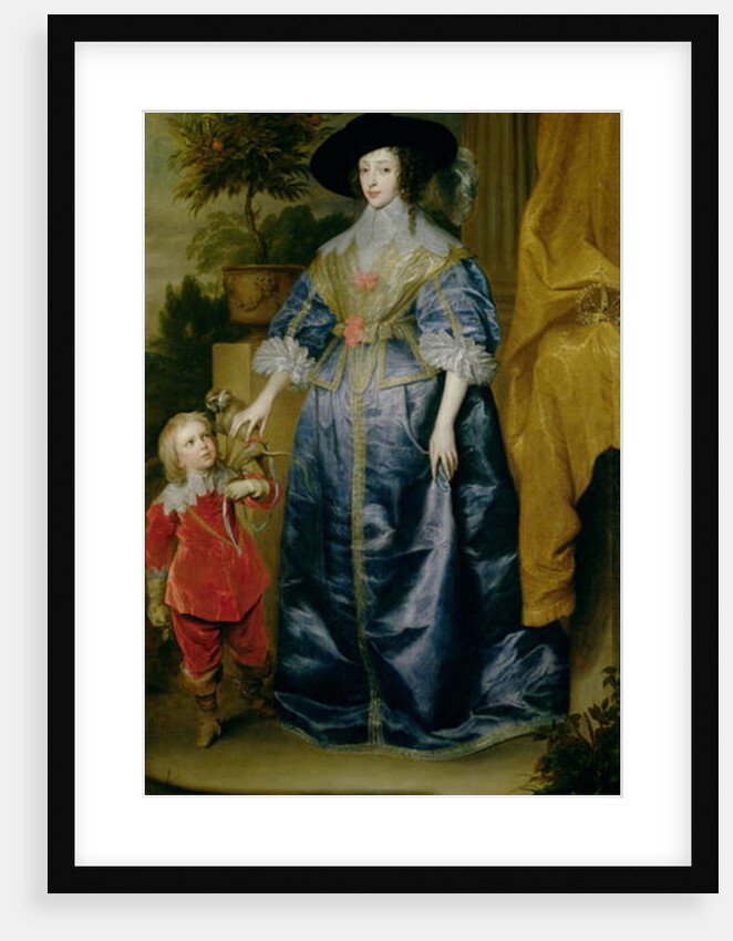 Queen Henrietta Maria and her dwarf Sir Jeffrey Hudson, c.1633 by Anthony van Dyck