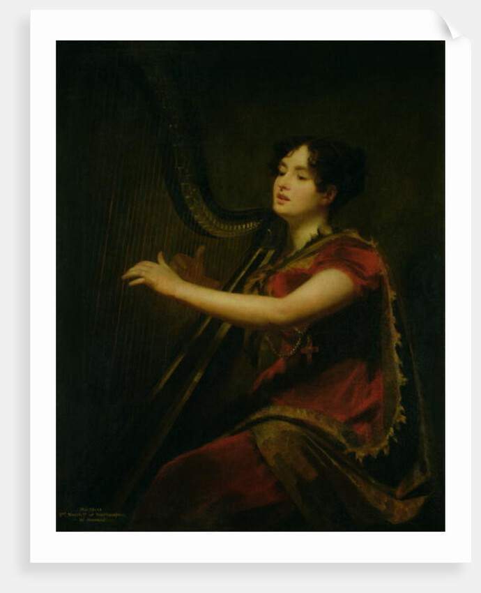 The Marchioness of Northampton, Playing a Harp, c.1820 by Henry Raeburn