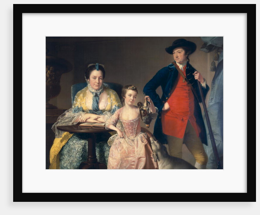 James and Mary Shuttleworth with one of their Daughters, 1764 by Joseph Wright of Derby