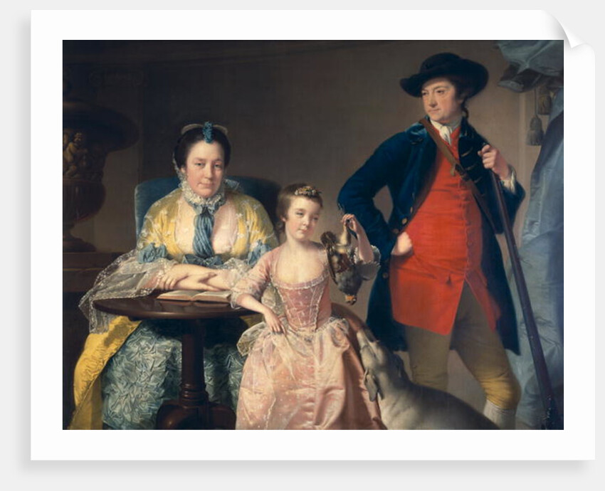 James and Mary Shuttleworth with one of their Daughters, 1764 by Joseph Wright of Derby