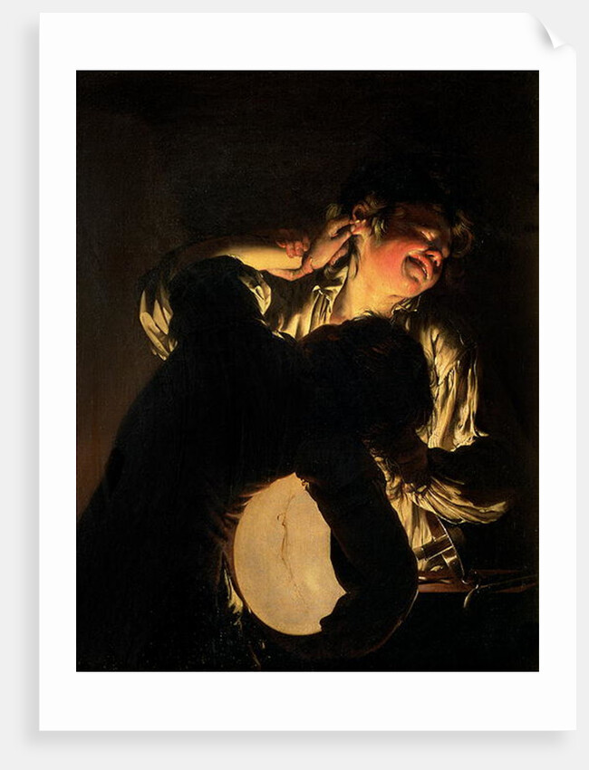 Two Boys Fighting over a Bladder, c.1767-70 by Joseph Wright of Derby