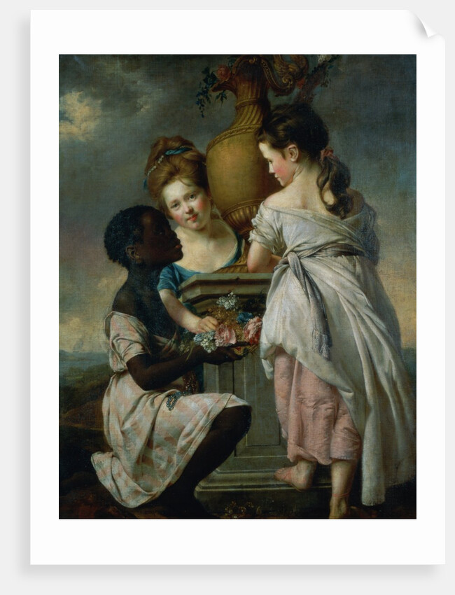 A Conversation between Girls, or Two Girls with their Black Servant, 1770 by Joseph Wright of Derby