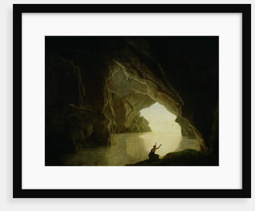 A Grotto in the Gulf of Salernum, with the figure of Julia, banished from Rome, exh. 1780 by Joseph Wright of Derby