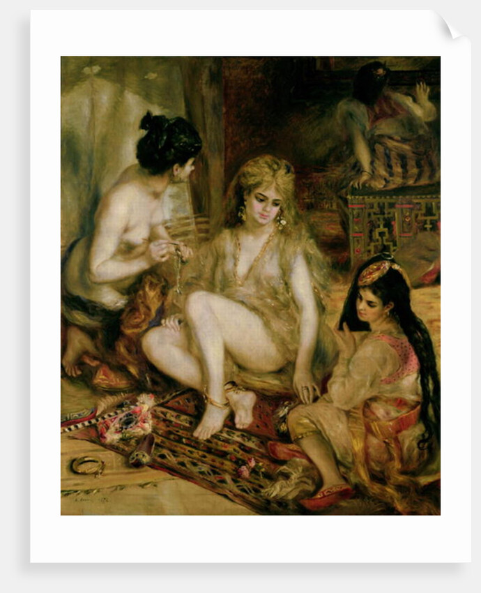 Interior of a Harem in Montmartre, Parisian women dressed as Algerians, 1872 by Pierre Auguste Renoir
