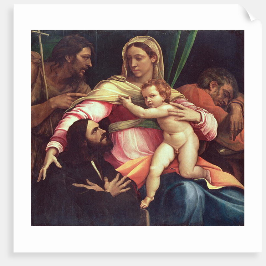 The Madonna and Child with Saint Joseph, Saint John the Baptist and a Donor, 1517 by Sebastiano del Piombo