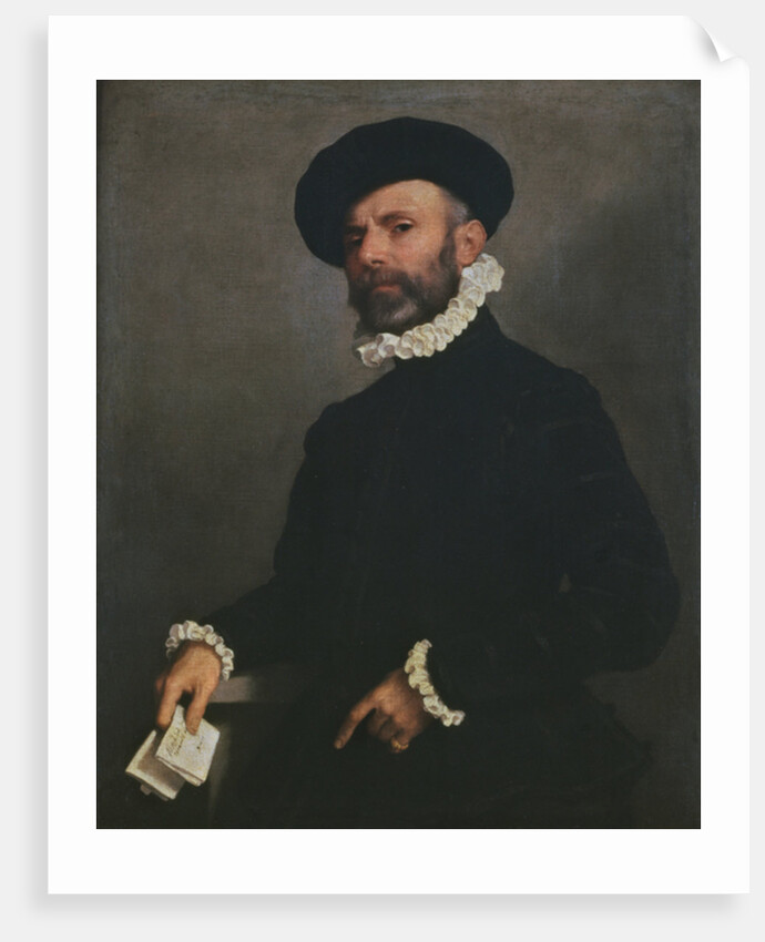 Portrait of a Man holding a Letter, c.1570 by Giovanni Battista Moroni