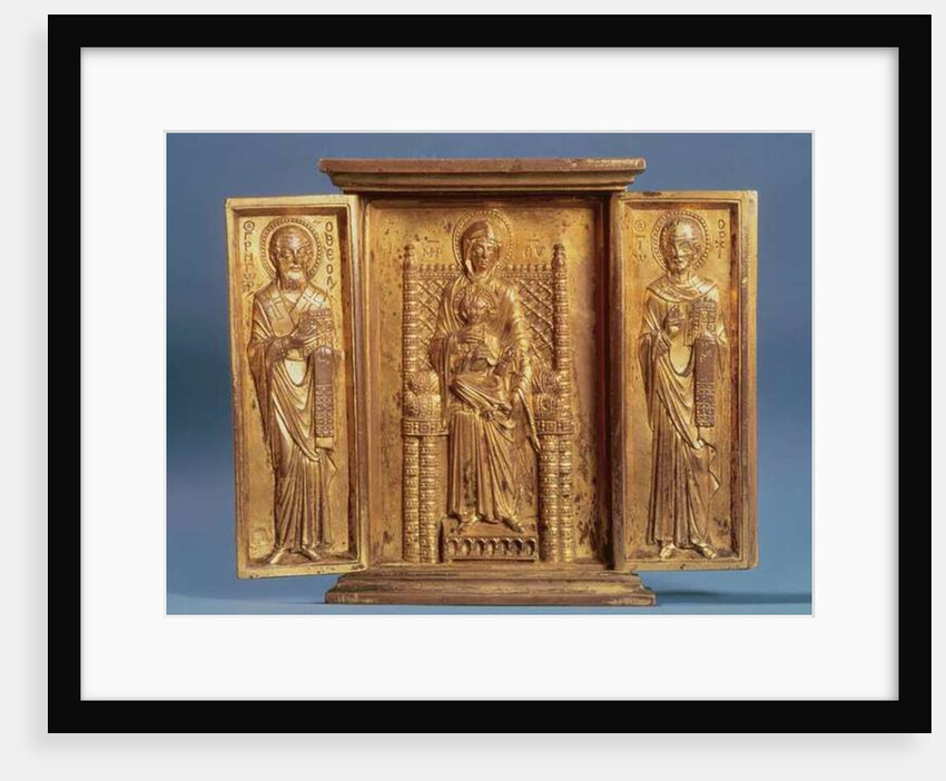 The Virgin and Child Enthroned, between St. Gregory Nazianzus and St. John Chrysostom by Byzantine School