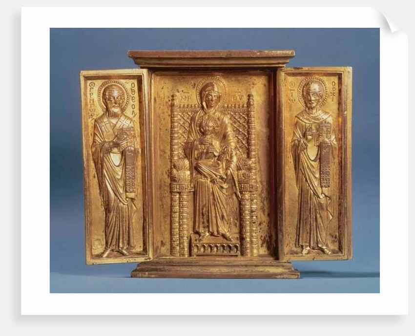 The Virgin and Child Enthroned, between St. Gregory Nazianzus and St. John Chrysostom by Byzantine School