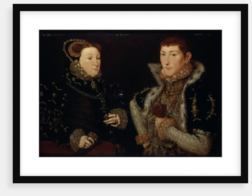 Lady Mary Nevill and her son Gregory Fiennes, 1559 by Hans Eworth or Ewoutsz