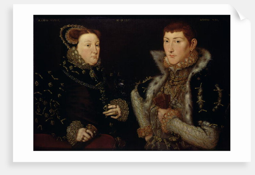 Lady Mary Nevill and her son Gregory Fiennes, 1559 by Hans Eworth or Ewoutsz