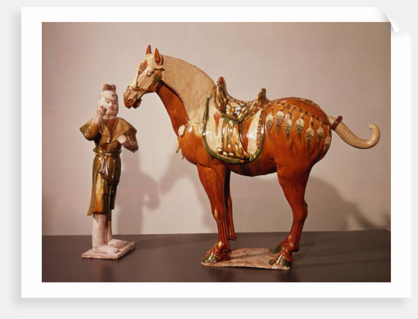 Horse and groom, Tang Dynasty by School Chinese