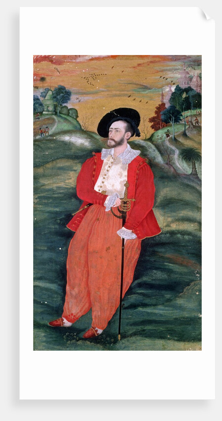 Portrait of a European sailor, c.1590 by Mughal School
