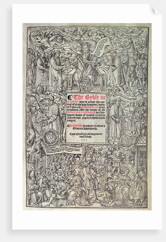 Titlepage introducing English translation of the Great Bible by English School