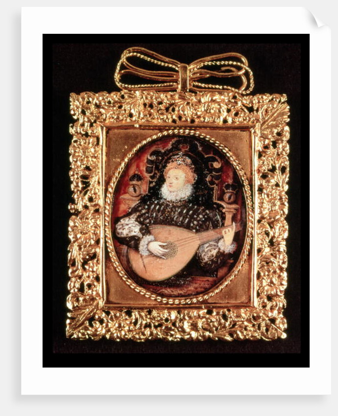 Queen Elizabeth I Playing the Lute by Nicholas Hilliard