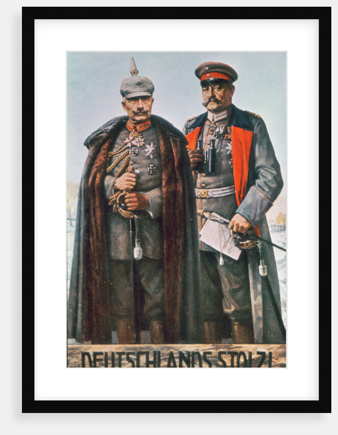 Kaiser Wilhelm II and Field Marshal Hindenburg by German School