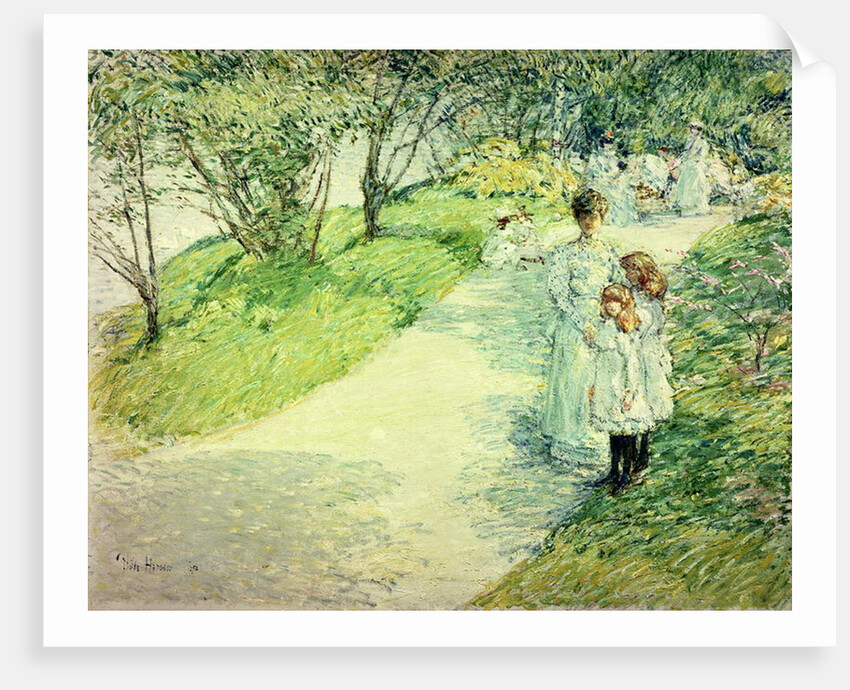 Promenaders in the garden, 1898 by Childe Frederick Hassam