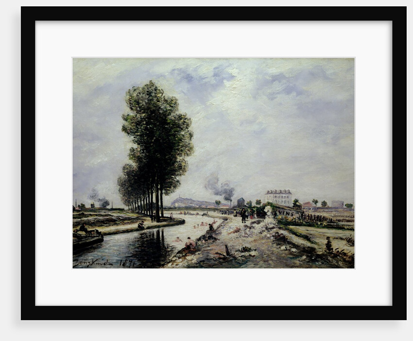 The Canal de l'Ourcq near Pantin, 1871 by Johan-Barthold Jongkind
