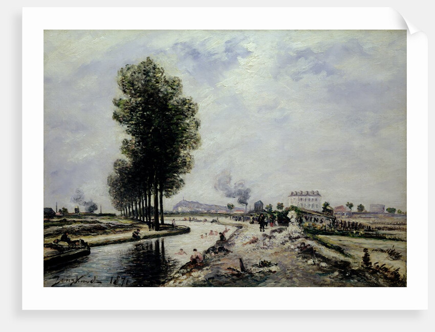 The Canal de l'Ourcq near Pantin, 1871 by Johan-Barthold Jongkind