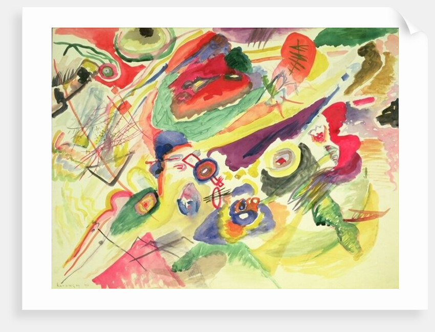 Watercolour with a Red Stain, 1911 by Wassily Kandinsky