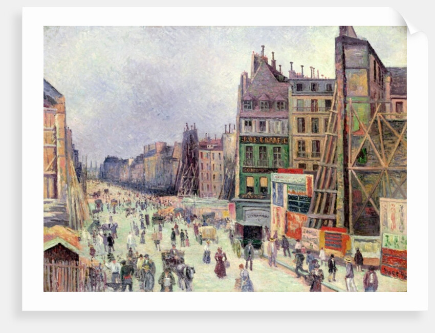 Drilling in the rue Reaumur, 1896 by Maximilien Luce