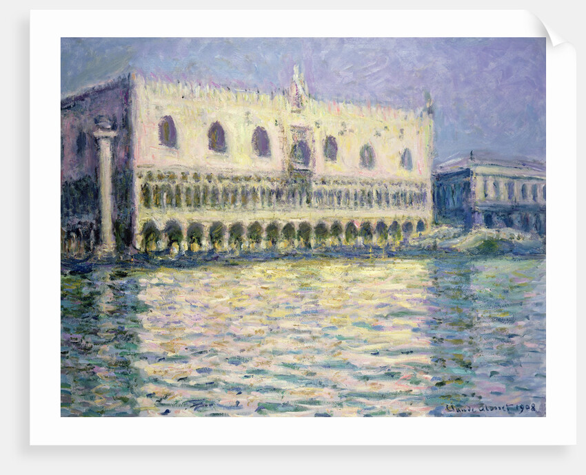 The Ducal Palace, Venice, 1908 by Claude Monet
