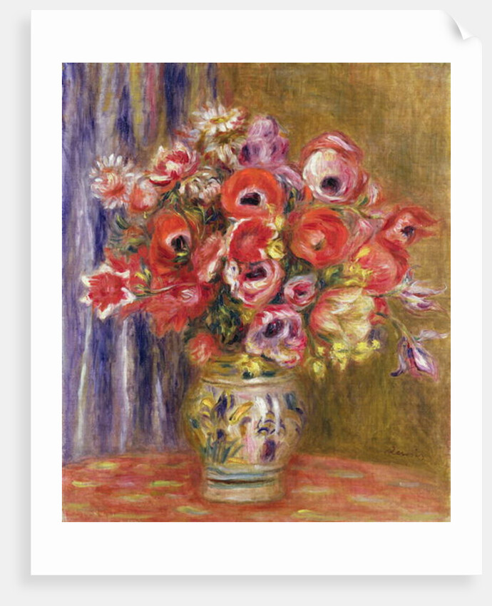 Vase of Tulips and Anemones, c.1895 by Pierre Auguste Renoir