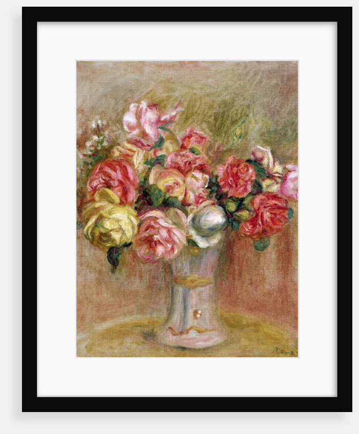 Roses in a Sevres vase by Pierre Auguste Renoir