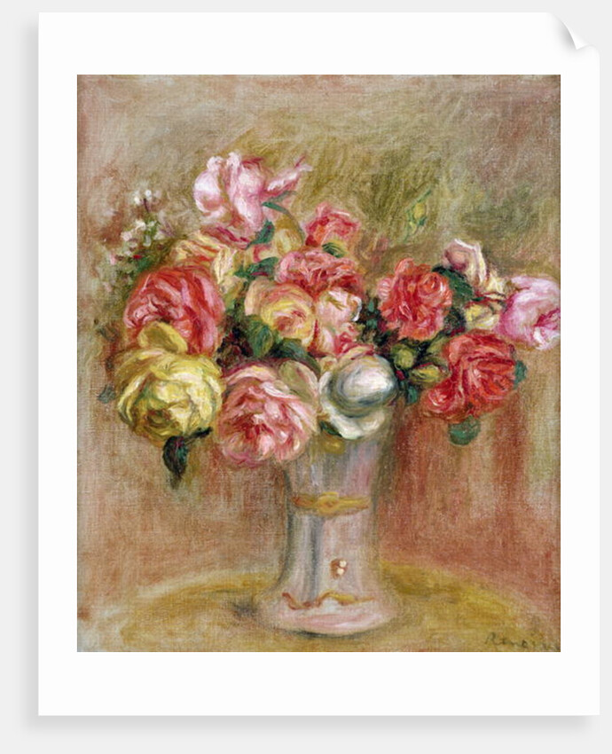 Roses in a Sevres vase by Pierre Auguste Renoir