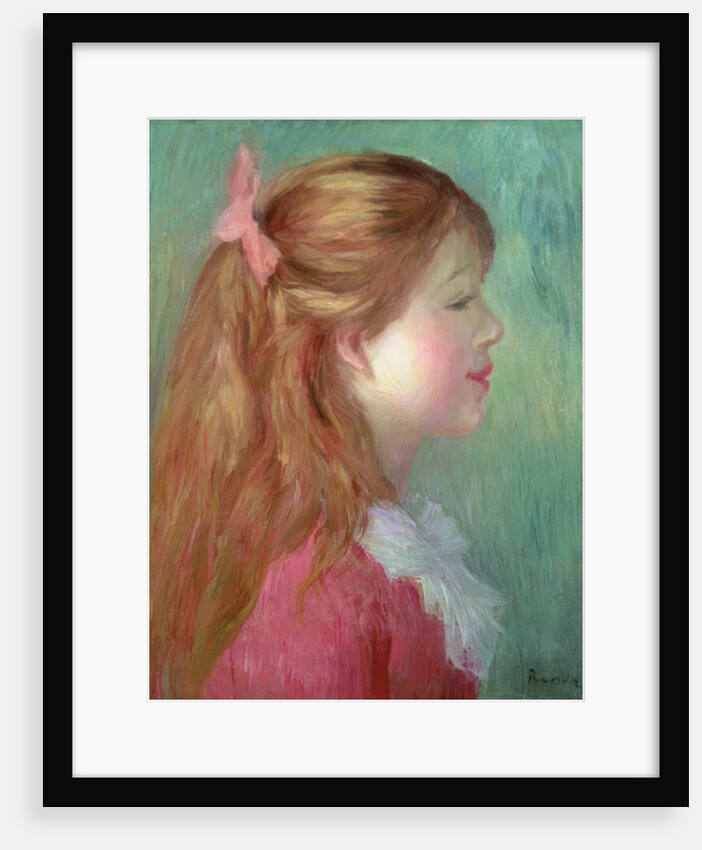 Young girl with Long hair in profile, 1890 by Pierre Auguste Renoir
