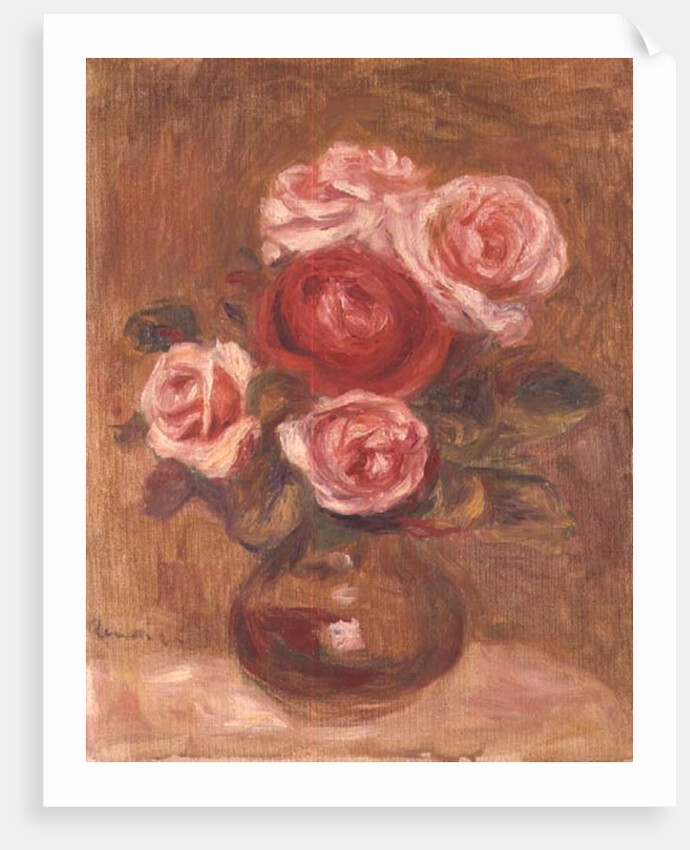 Roses in a pot by Pierre Auguste Renoir