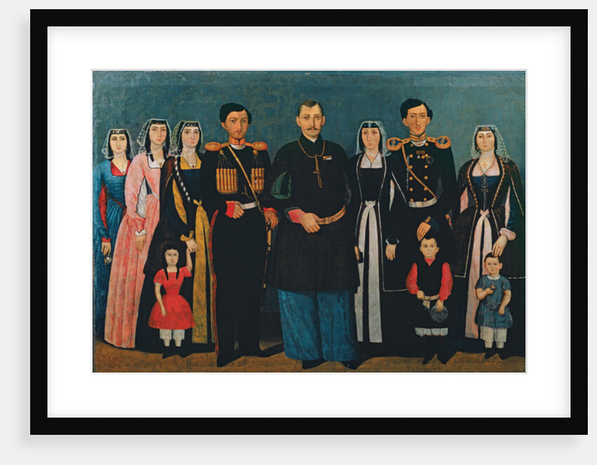 N.E. Mukhran-Batoni with family, 1862 by Iranian School