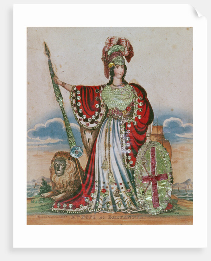 Mrs. Pope as Britannia by English School