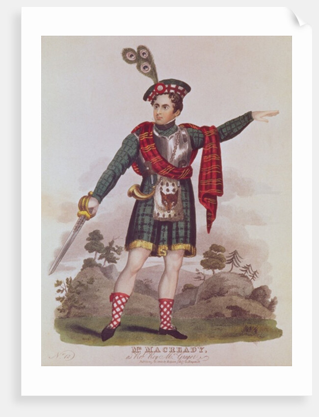 Mr. Macready in the role of Rob Roy Macgregor by English School