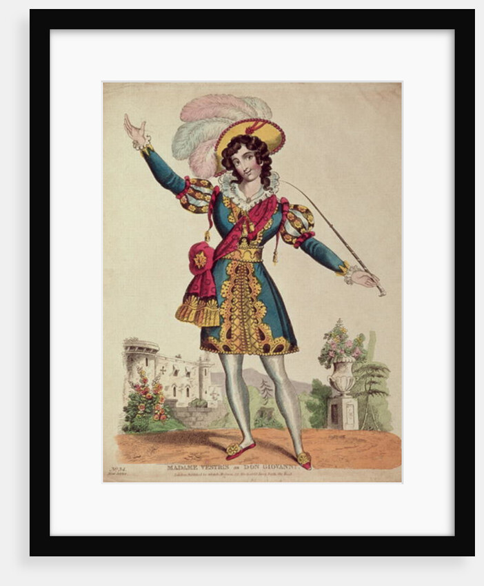 Madame Vestris in the role of Don Giovanni from Mozart's opera 'Don Giovanni' by English School